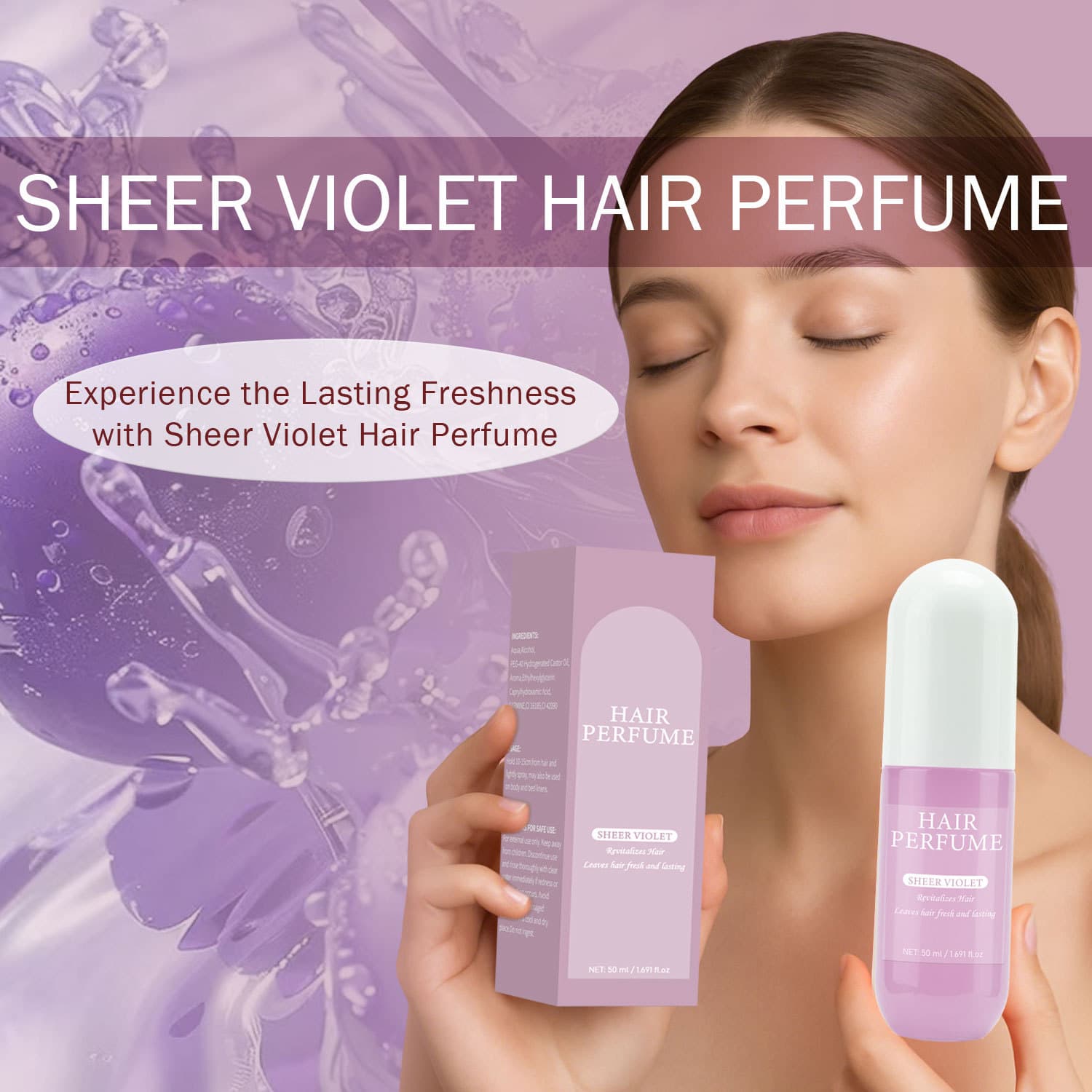 Cross-border Violet Hair Perfume 50ml Sheer Violet Hair Perfume