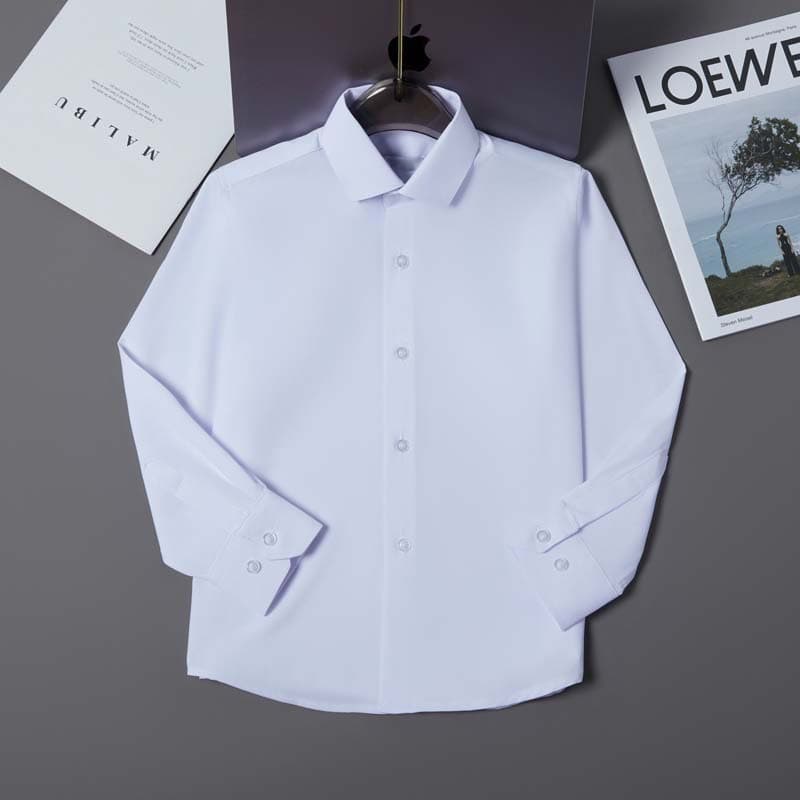 Custom Children's White Shirt School Uniform Boys' White Shirt Export White Shirt Sizes 29-36