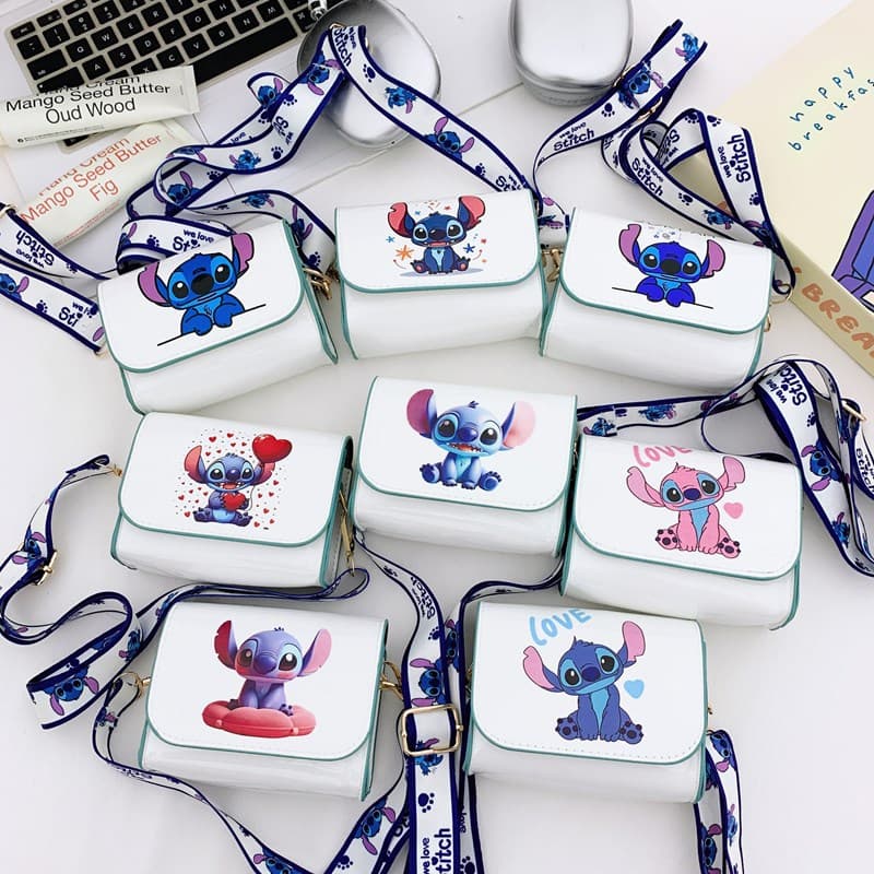 2025 New Fashion Children's Shoulder Bag Girls Stitch Crossbody Snack Bag Cartoon Cute Children's Accessories Bag