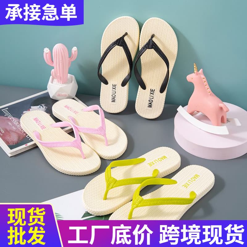 Summer New Style Transparent Flip-Flops for Women, Soft-Soled Non-Slip Slippers, Fashionable Home Beach Sandals