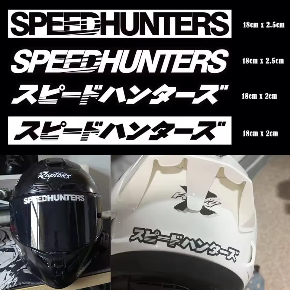 Speed Hunter JDM Japanese Style Reflective Decal Sticker for Motorcycle Body and Car Side Window