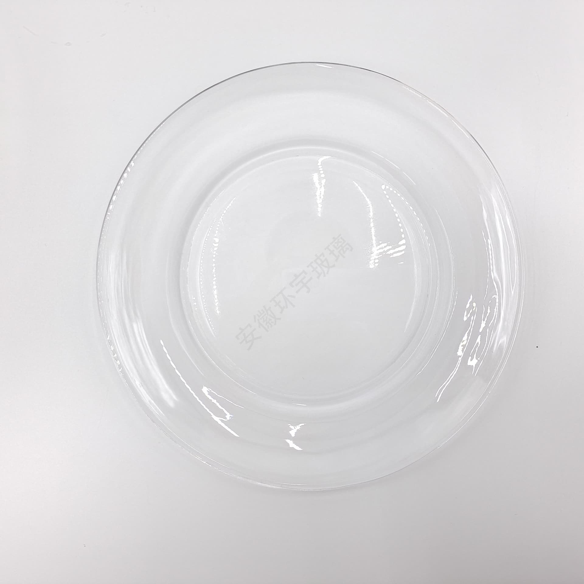 Heat-resistant glass plate household vegetable plate fruit plate transparent plate breakfast salad tableware