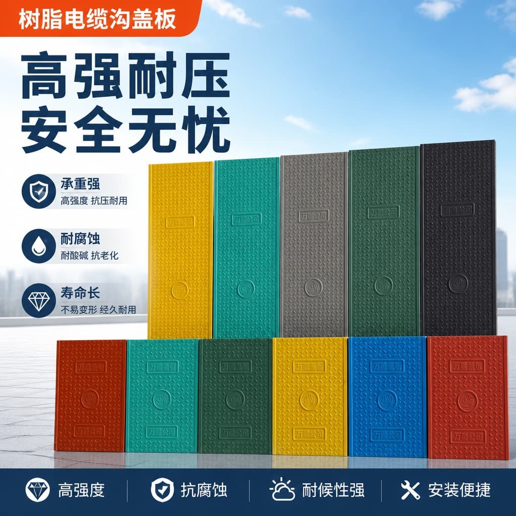Resin cable trench cover manufacturer, wear-resistant, national grid composite resin cover, fiberglass cable trench cover