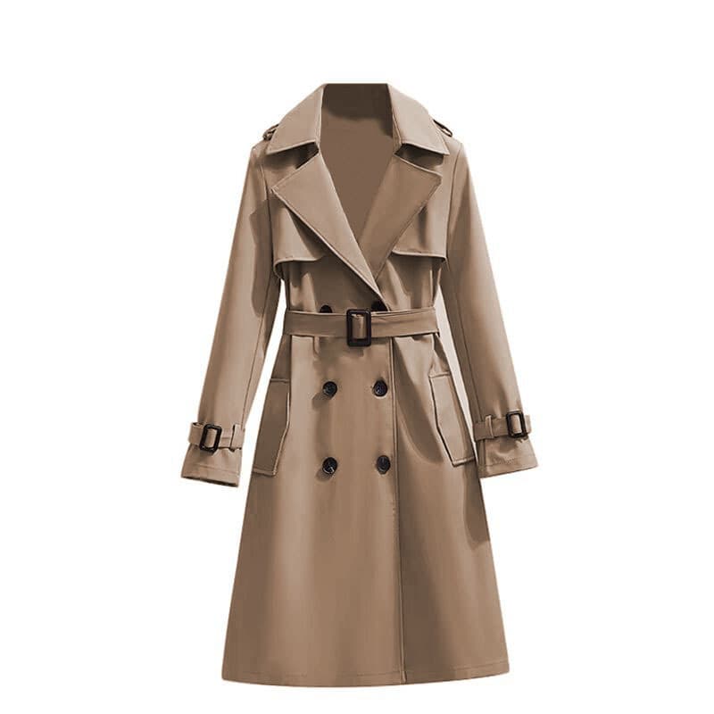2026 Spring/Autumn New Trendy Women's Korean Style Mid-Length Fashionable Casual Trench Coat Long Sleeve Coat Outerwear for Women