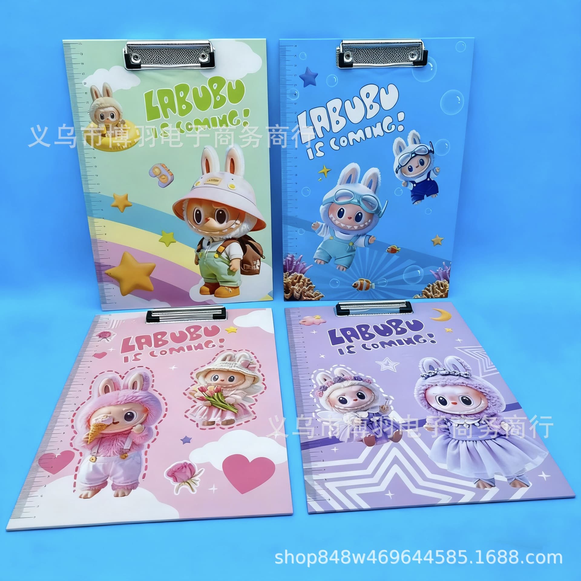 Labubu A4 Clipboard Cartoon Merchandise Cute Kuromi A4 Clipboard Student Writing Pad Document Clipboard Wholesale
