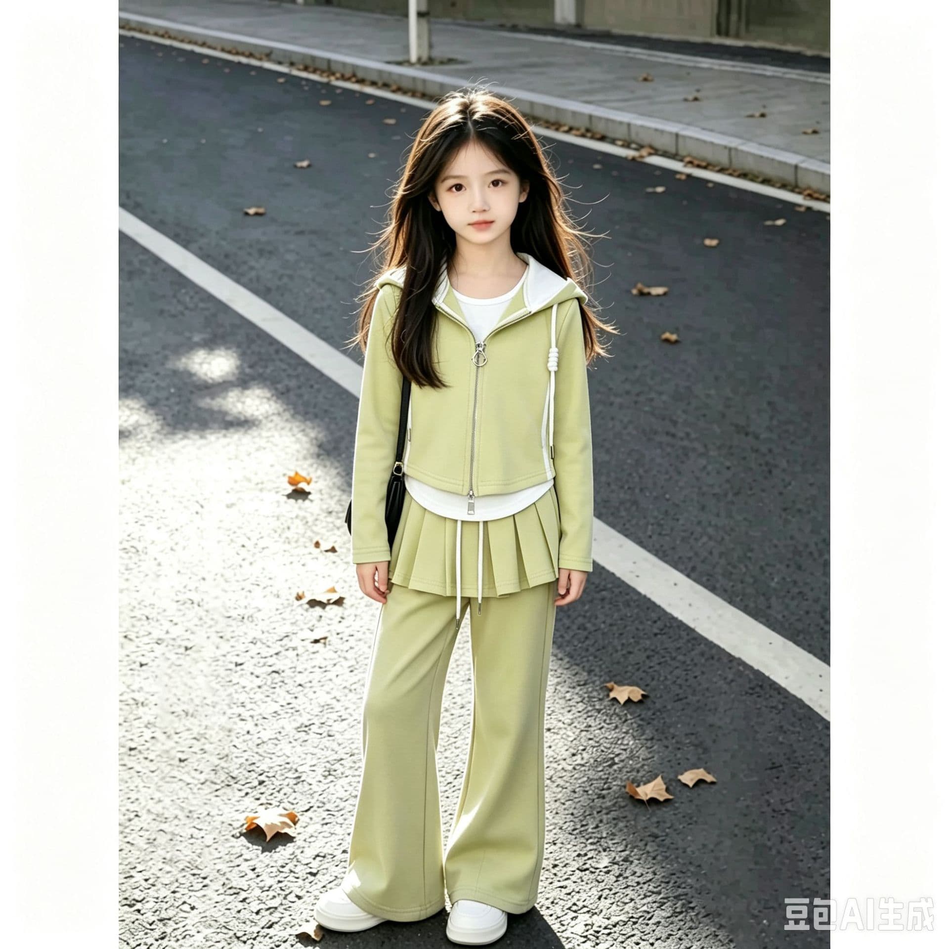 Girls Autumn Outfit Set 2026 New Style Trendy Kids Casual Two-Piece Sportswear for Older Children