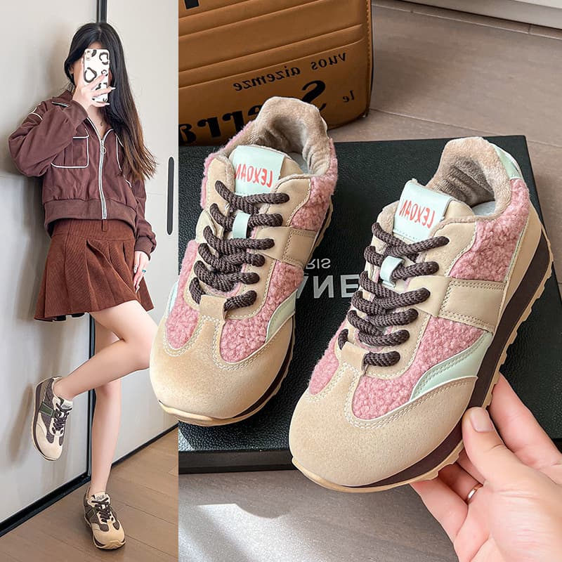 Autumn 2024 New Vintage Color-Matching Platform Casual Sports Shoes Torre Shoes Niche Design Forrest Gump Shoes Women's Casual