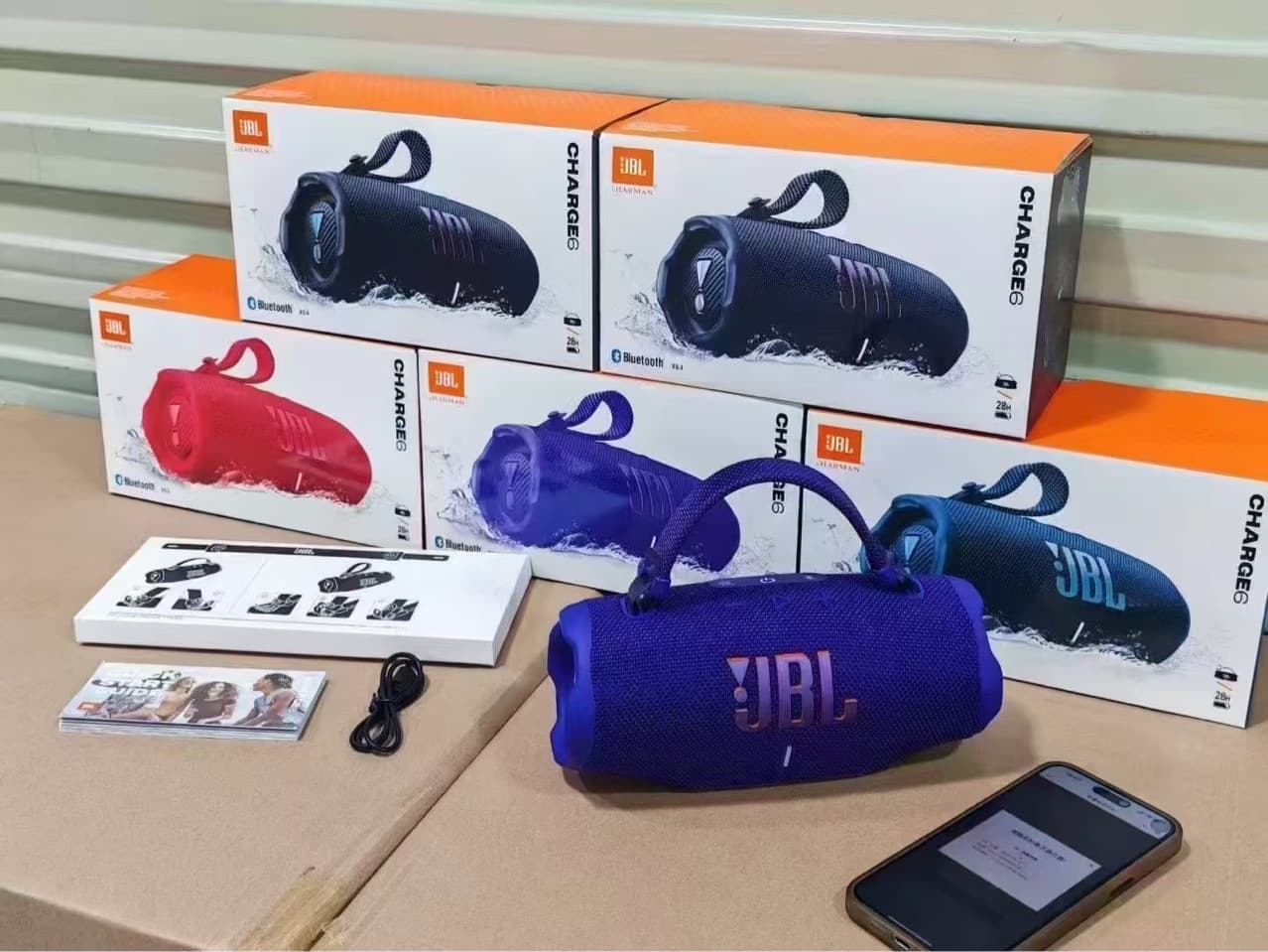 Cross-border CHARGE6 Music Shockwave 6 Wireless Speaker Outdoor Subwoofer Waterproof Bluetooth Portable Bass