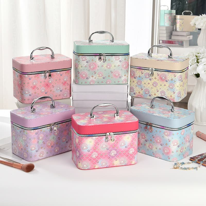 Large Capacity Premium Makeup Bag with Mirror, Portable, Waterproof, Handheld, Ins Style, High Appearance, Minimum Order Quantity: 1