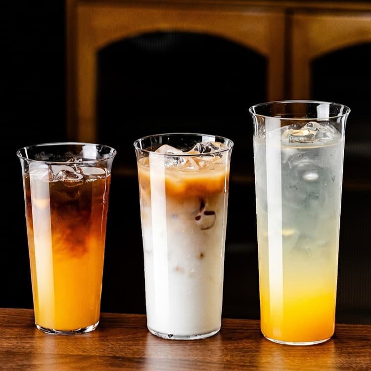 High borosilicate glass coffee cup ins simple American coffee cup milk transparent beverage cold drink cup