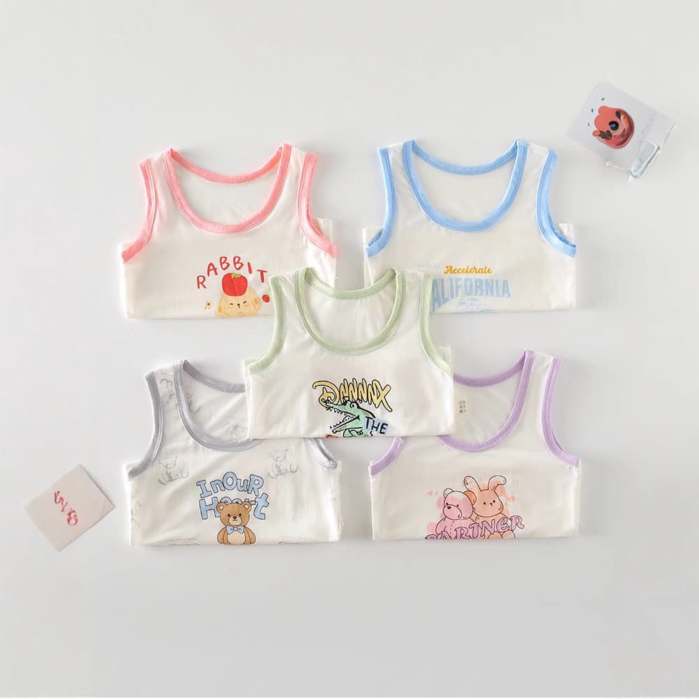 Children's vest newborn baby vest summer baby top boys and girls belly protector thin summer belly protector
