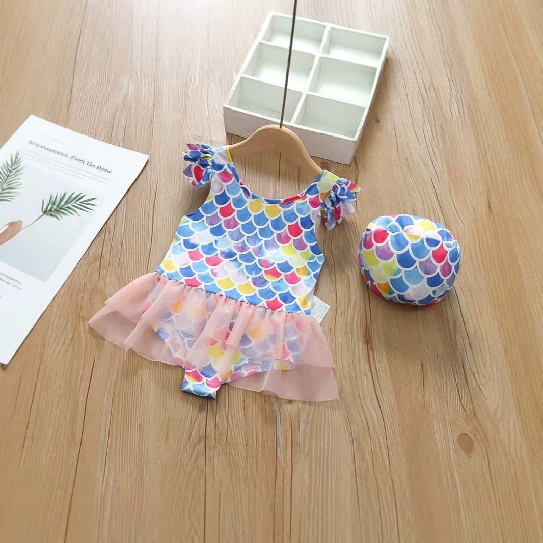 Baby Girl Swimsuit Cute Summer Kids Floral Swimsuit Toddler Fashionable Backless Quick-Dry Swimwear