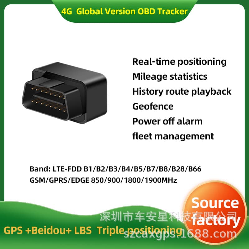 South America GPS Tracker for Car Truck Vehicle Locator 4G OBD GT06 Satellite Anti-theft C08A