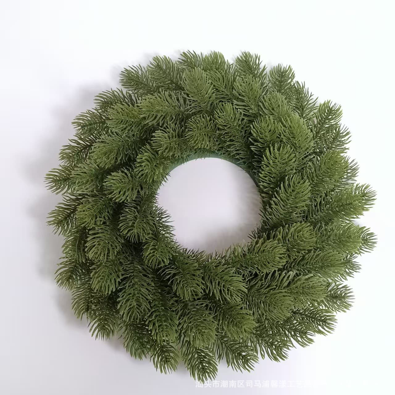 Cross-border Amazon Christmas Artificial Wreath Pine Fir Needles Faux Greenery Decorations Arrangement Christmas Wreath Door Hanging