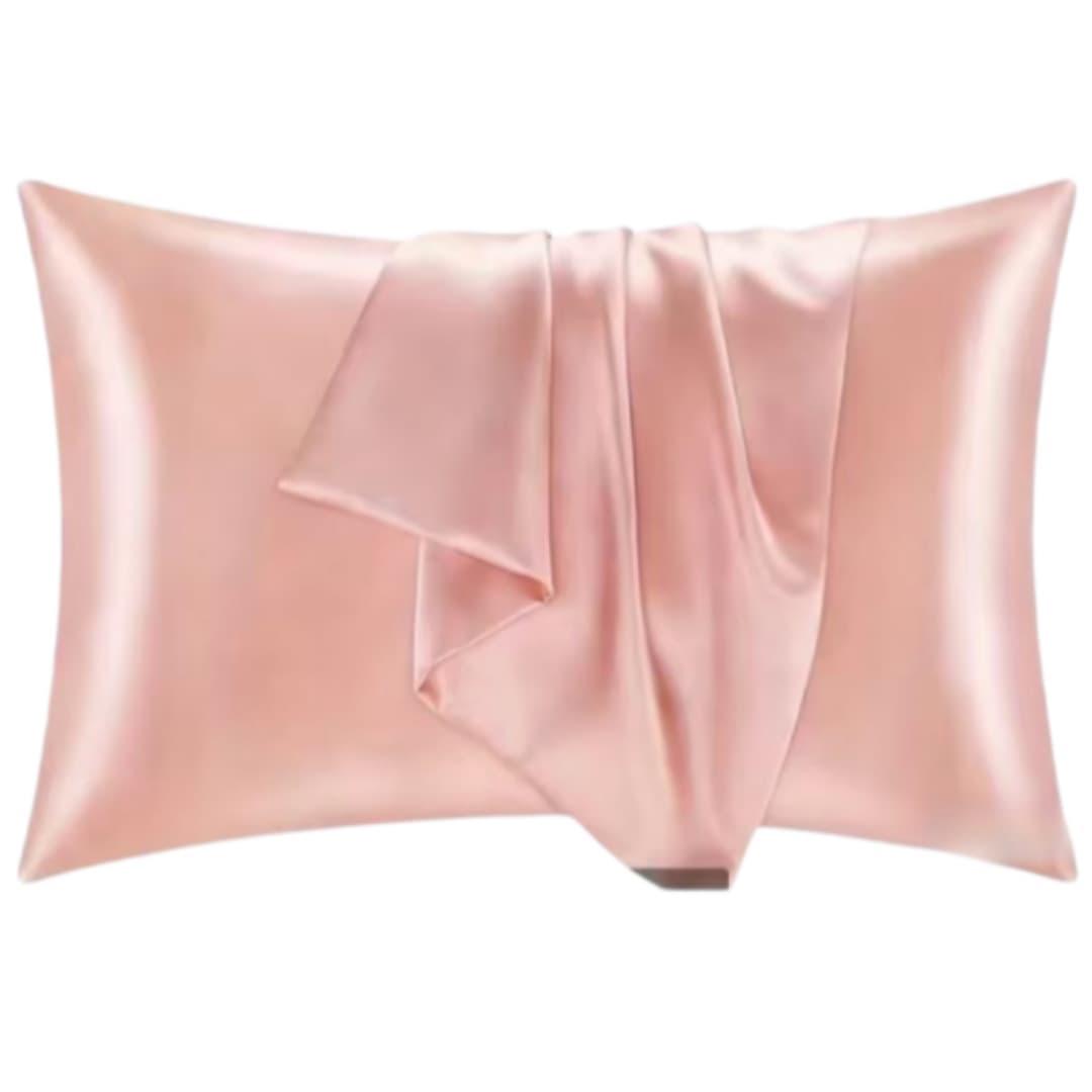 Cross-border Amazon Satin Pillowcase Solid Color Satin Pillowcase Ice Silk Texture Soft Skin-friendly Home Bedding Set
