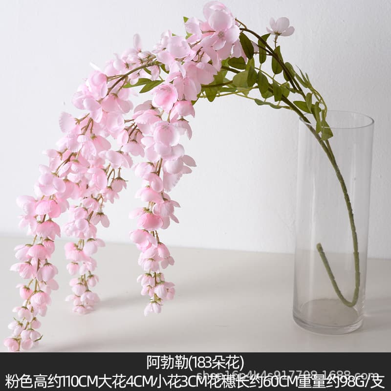 Pink Wedding Artificial Flowers Background Floor Arrangement Simulation Flowers Wedding Supplies Auditorium Banquet Ceiling Decoration Silk Flowers Wholesale