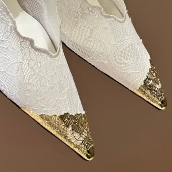 Factory wholesale shoe ornament buckle, iron toe buckle shoe upper decoration, hollow pattern toe high heel shoe accessories