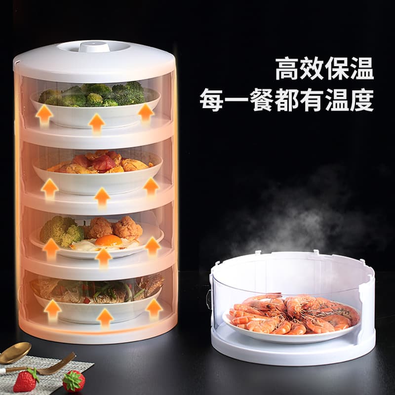 Insulated Food Cover, Household Plastic Transparent Multi-functional Dish Protector, Stackable for Autumn/Winter Freshness and Dust Prevention