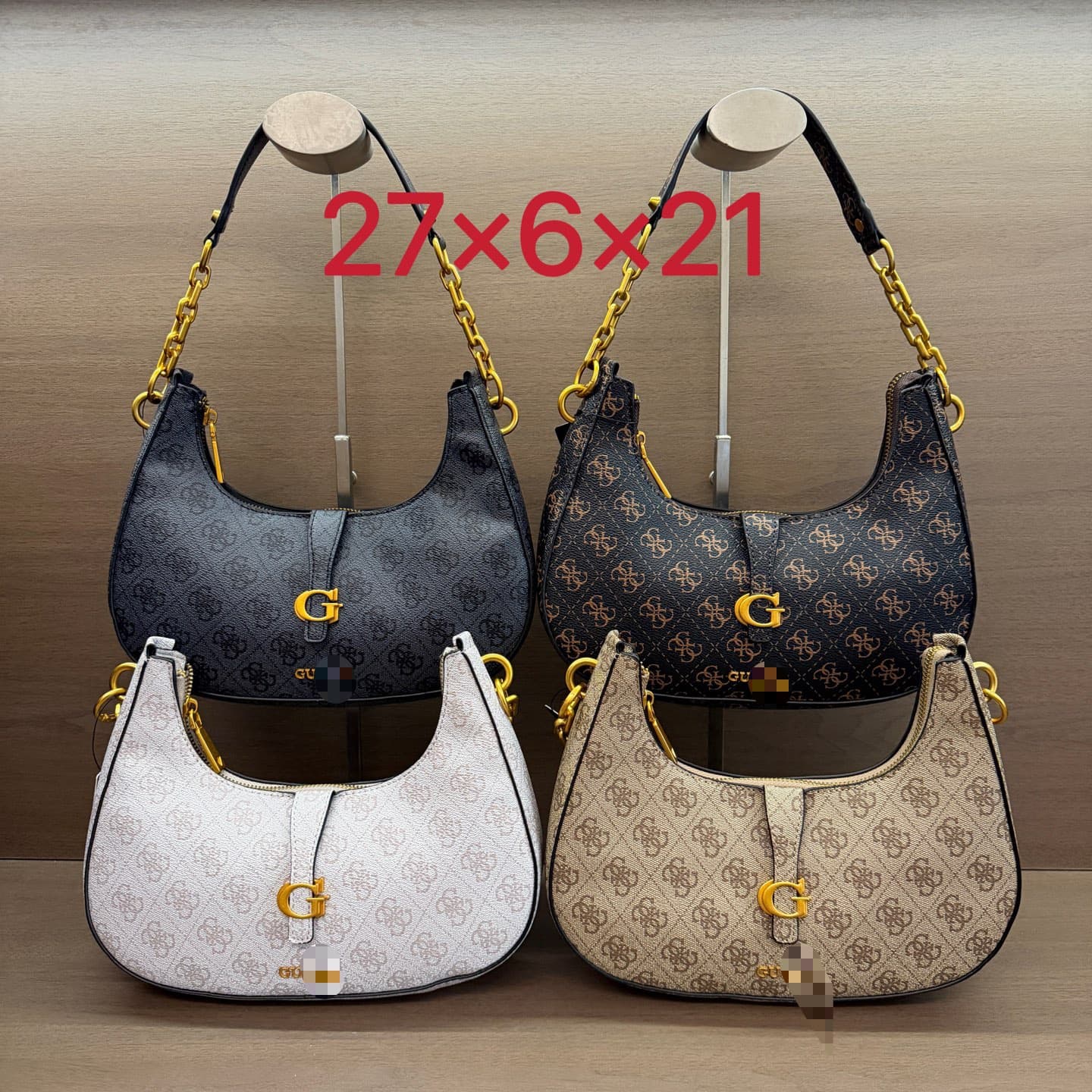 Shoulder Bag High-End Light Luxury Women's Bag Cross-Border Trendy Monogram Crescent Bag Chain Underarm Bag Commuter Crossbody Bag