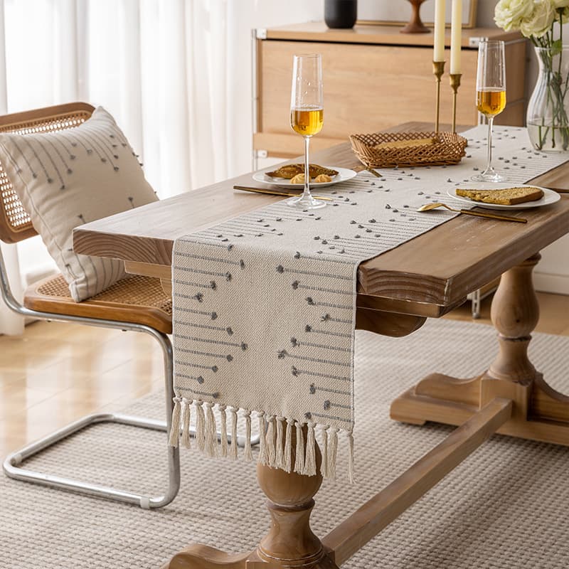 Simple Modern Cotton Linen Tablecloth Tea Flag Cloth Artistic Home Stay Rectangular Dining Table Cover Waterproof Oil Resistant Nordic Style