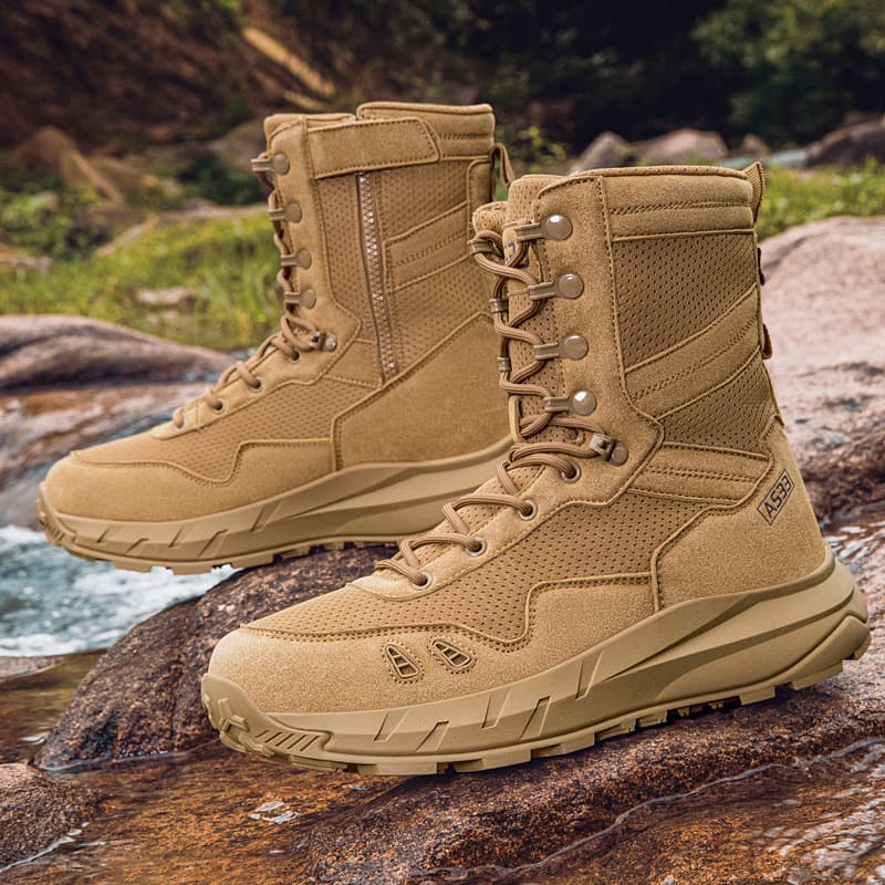 New Men's Shoes Hot Style Factory Direct Support Drop Shipping Outdoor Training Tactical Boots Wear-Resistant Large Size Men's Shoes