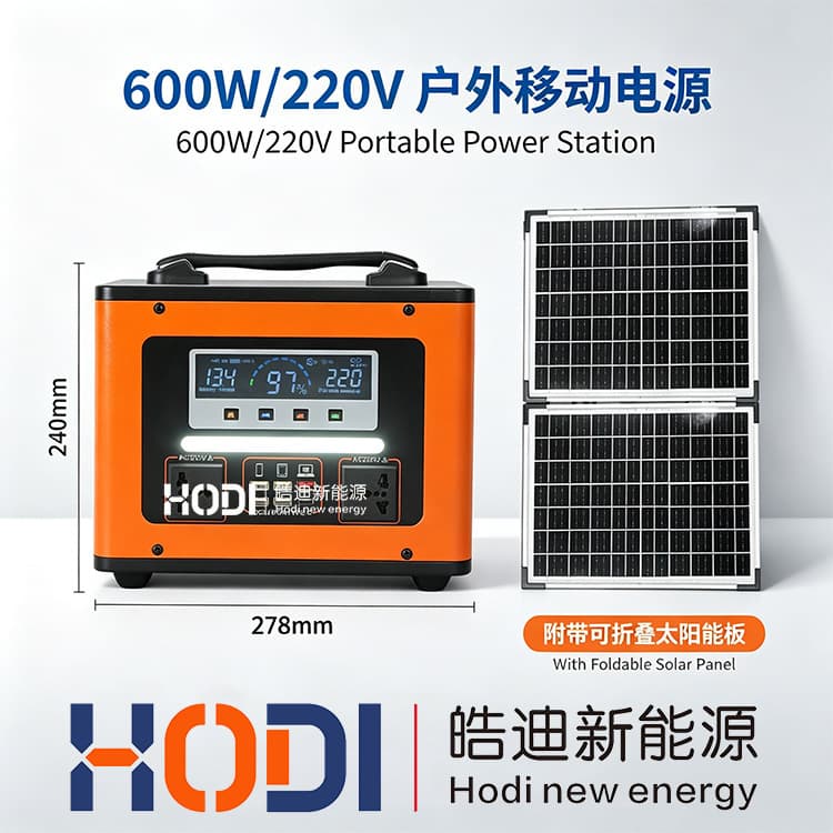 600W Portable Power Station 220V/110V AC Output Large Capacity Mobile Power Supply
