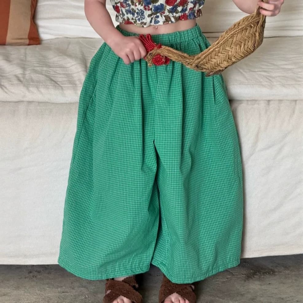 Kids Korean Style Wide-Leg Mosquito-Repellent Pants 2026 Summer Girls Loose Balloon Pants Casual Pants Straight-Leg Pants Baby Culottes