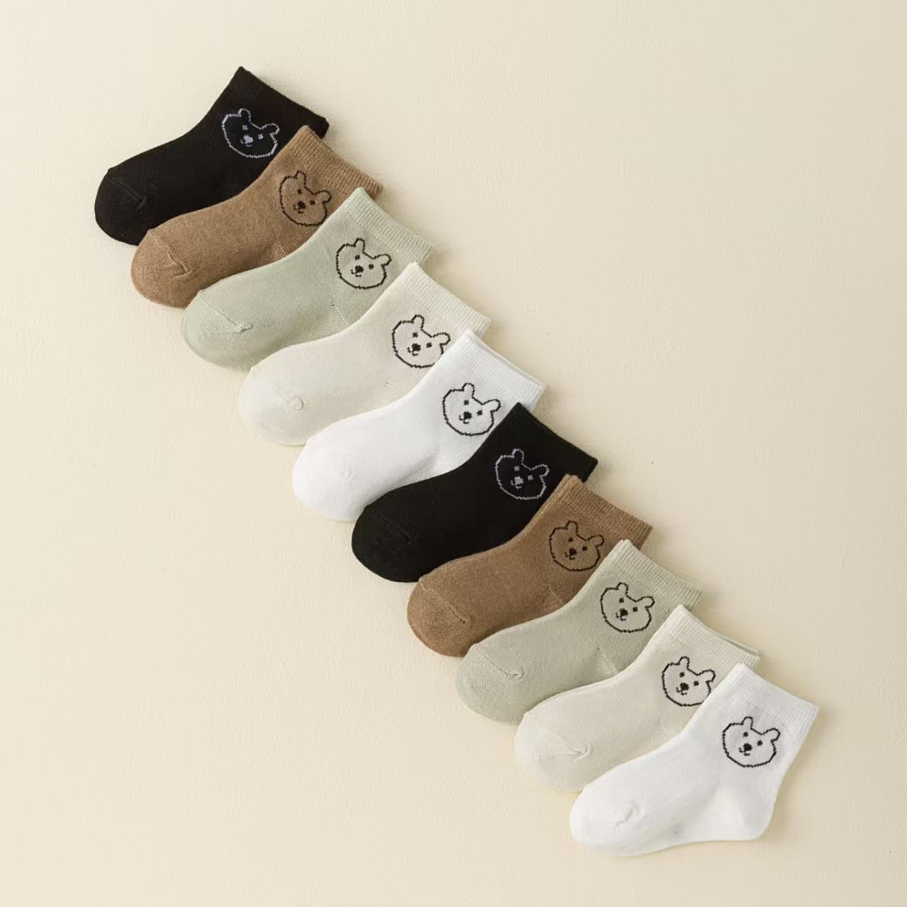 25 Cross-Border Hot Selling Children's Socks, Trendy New Arrivals, Classic Bear Socks, All-Season Mid-Calf Student Socks, Baby Socks Wholesale