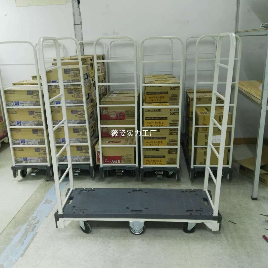 Supermarket restocking carts, six-wheel loading trucks, narrow aisle trolleys, commercial tallying vehicles, channel docking carts, disassembling logistics trolleys.