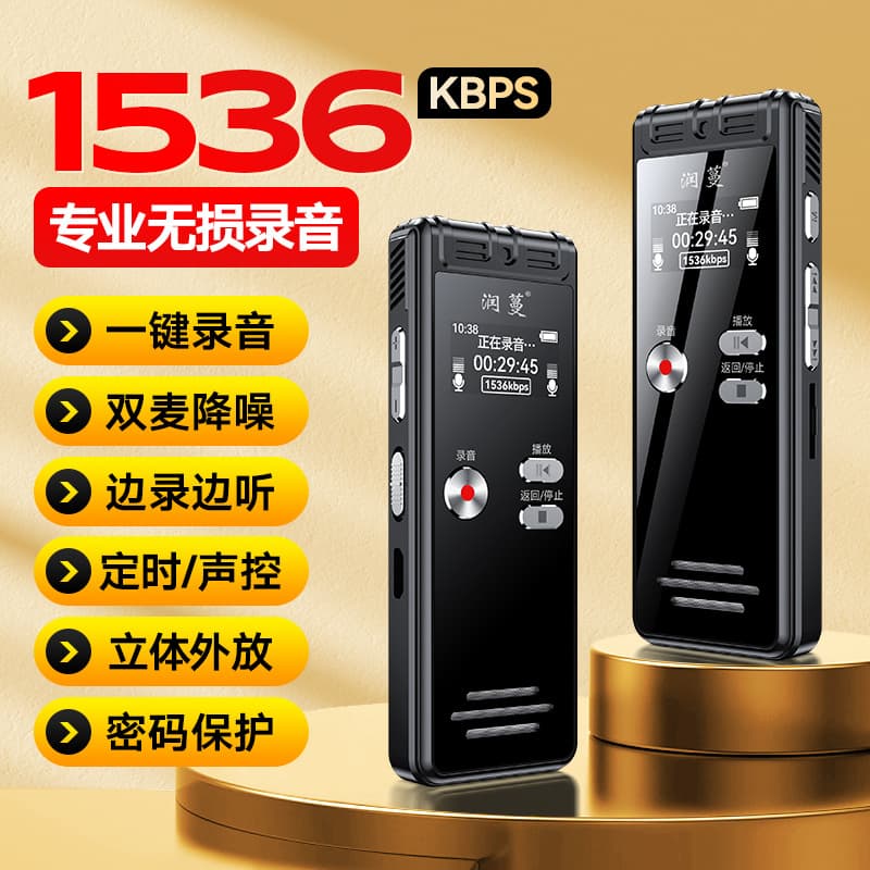 Professional Lossless Recording Pen with Dual Microphone Noise Reduction, Card Expansion, Ultra-Long Distance Recording, and Long Battery Life Recorder