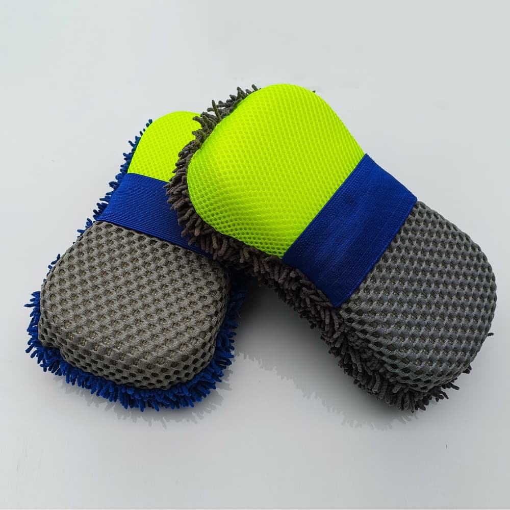 Cross-border Chenille Three-in-One Cleaning Sponge Thick Car Wash Sponge Cleaning Tool Car-Specific Wash Sponge