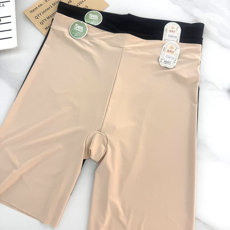 Summer Thin Ice Silk Safety Shorts 3-in-1 Women's Seamless Bottom Shorts Anti-Exposure Non-Curling Underwear Wholesale