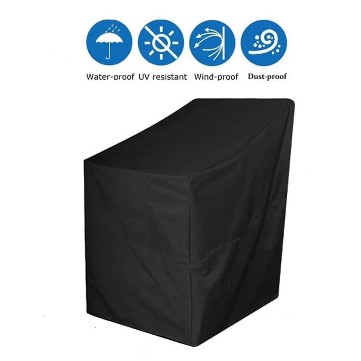 Oxford Cloth Garden Chair Cover Outdoor Furniture Dustproof Sunshade Rainproof Waterproof Chair Cover For Patio Stacking Chairs