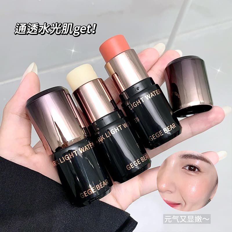 Gegebear Night Ryukyu Light Water Light Highlight Stick Brightens Autumn and Winter Water Light Muscle Blush Multi-use Stick Cross-border Cosmetics