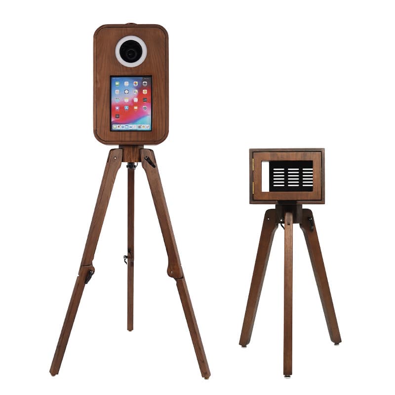 Solid wood pad photo booth party wedding photobooth equipment selfie booth photo machine
