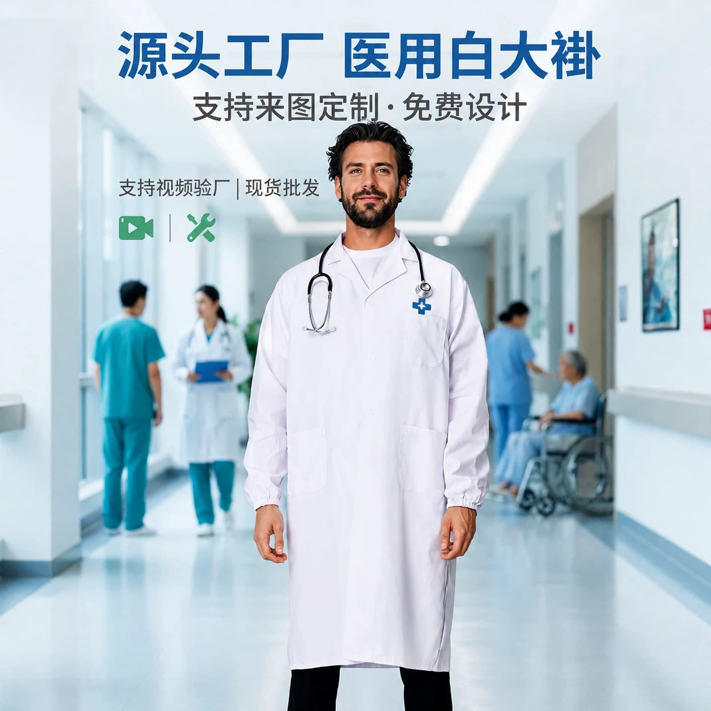 Hospital Professional White Coat Work Uniforms, Short-Sleeve for Men and Women, Summer Thin Style, Breathable White Coats for Pharmaceutical Companies, Clinics, Beauty Salons