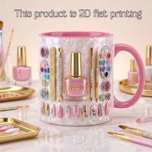 Best-selling cross-border pink pride-themed mug with tool pattern for women, home office use, factory direct