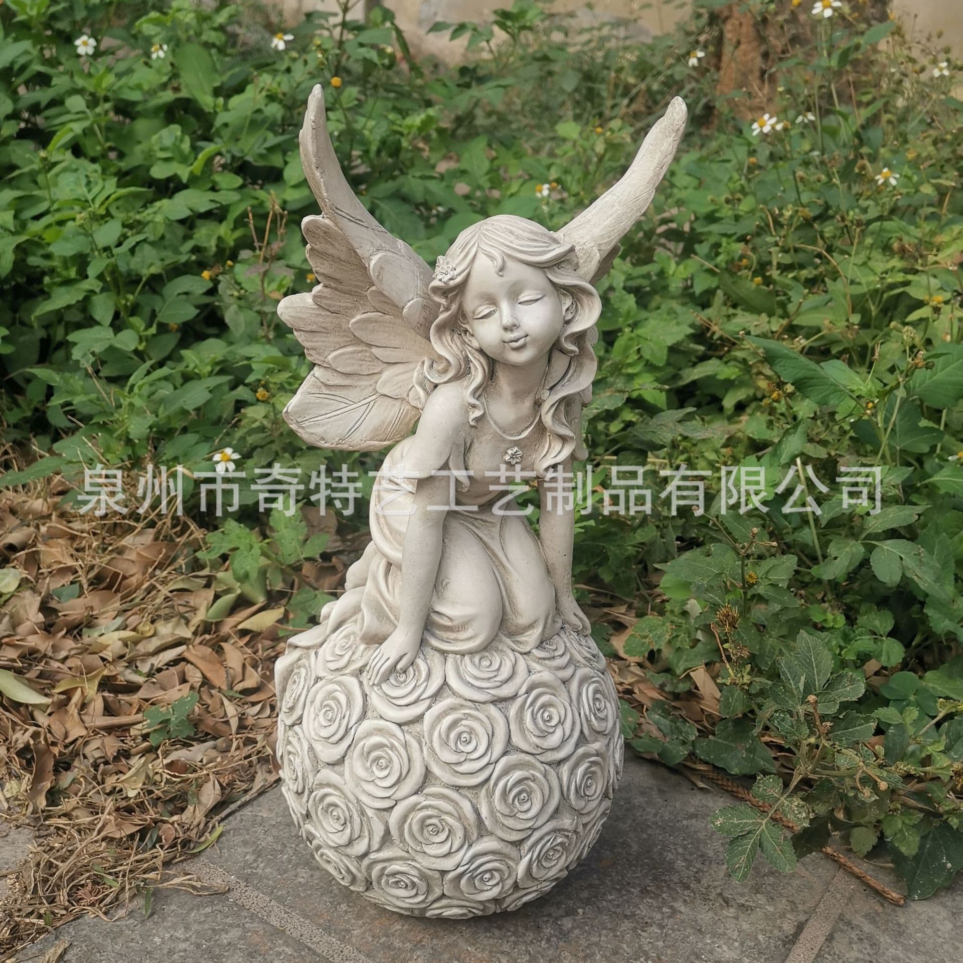Amazon European New Garden Flower Fairy Resin Craft Ornament Outdoor Courtyard Landscape Creative Decoration