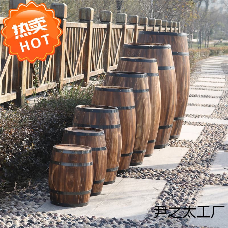 Beer Barrel Oak Barrel Wine Barrel Wooden Red Wine Barrel Decorative Ornament Bar Wedding Photography Prop
