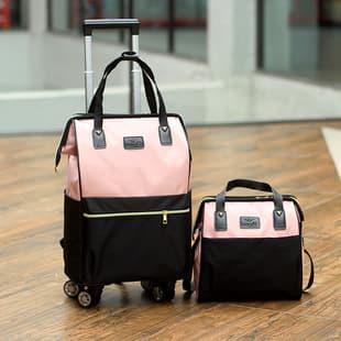 Short-Trip Travel Bag Large-Capacity Duffle Carry-On Trolley Case for Women Lightweight Travel Bag for Business Men Luggage Mother-Child Set
