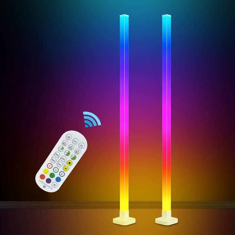 2026 New Cross-border Drop Shipping 59 Power RGB LED Corner Floor Lamp