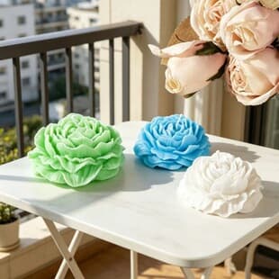 Large Peony Mousse Cake Silicone Mold Aromatherapy Plaster Candle Decoration Peony Handmade Soap Mold