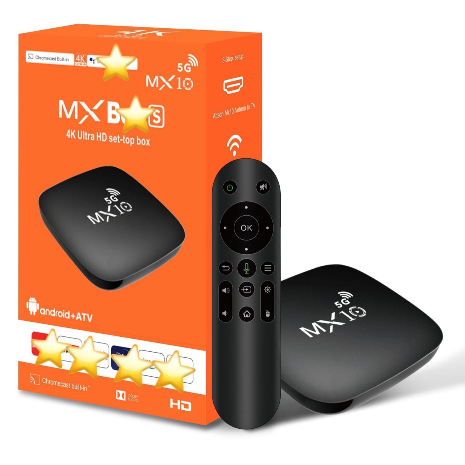 Cross-Border Mini Network Set-Top Box, New Model MX10 5G Video Box with S905L System Android 13
