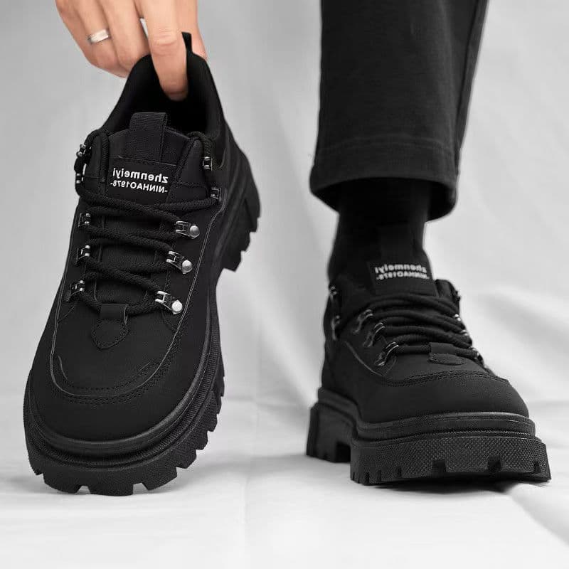Men's shoes spring 2026 new outdoor workwear Martin shoes black British work casual labor insurance shoes for men