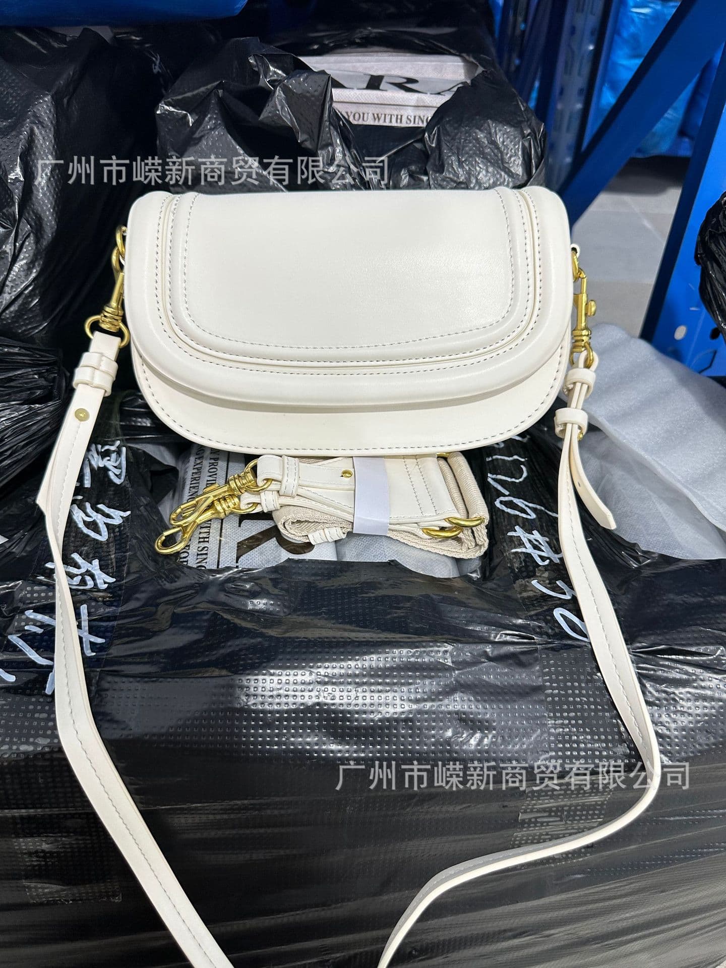 ZR Cross-border Women's Bag Hot-Selling 2025 New Saddle Bag Fashionable Versatile Wide Strap Color-Block Canvas Bag Shoulder Crossbody Bag