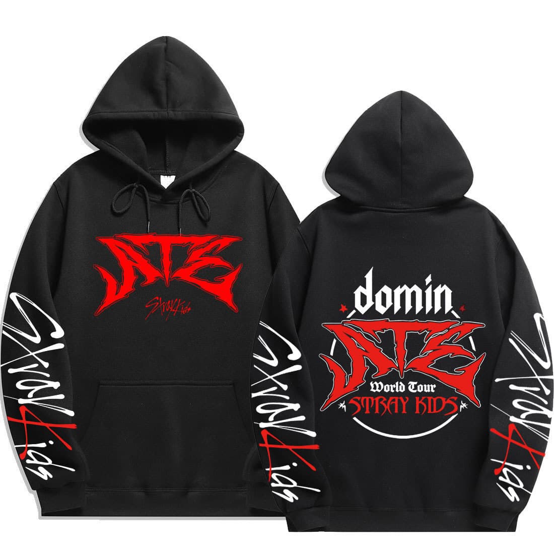 Stray Kids ATZ Singer Group Ribbed Hem Autumn Winter Hoodie Sweatshirt Top In Stock