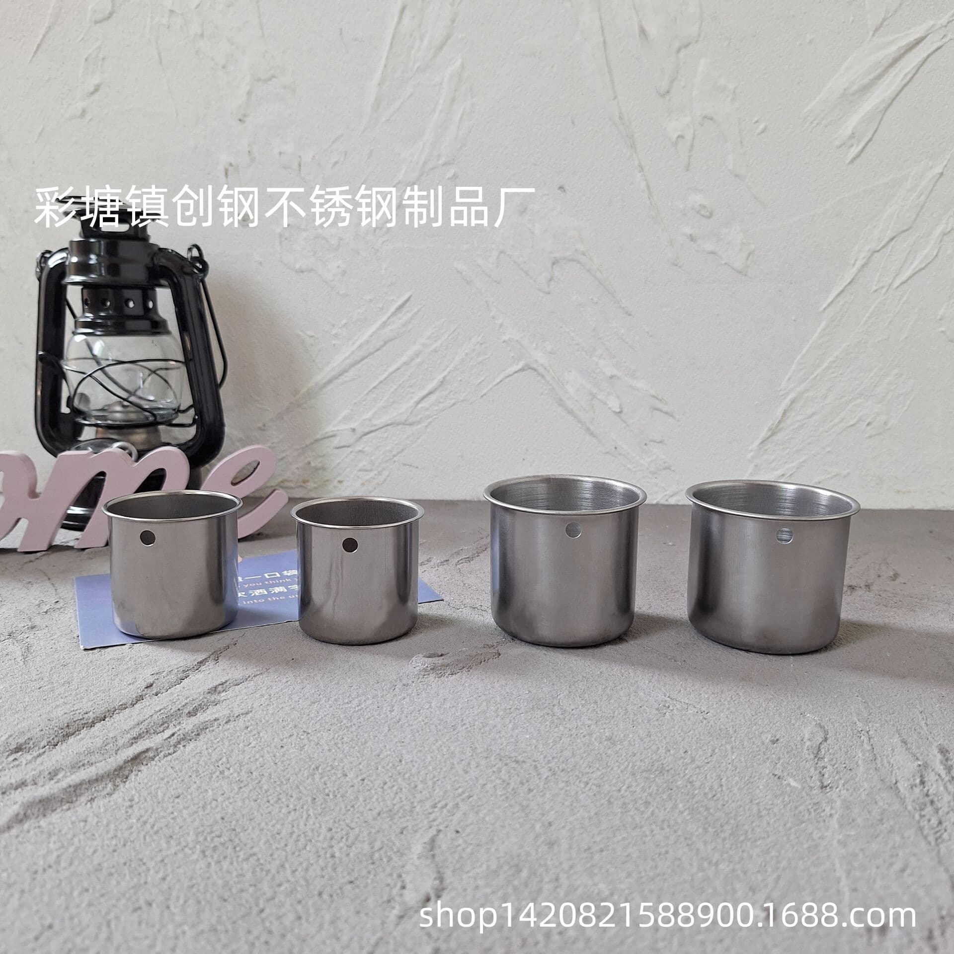 Stainless Steel Punched Small Bowl Bird Cage Parrot Accessories Myna Bird Food Feeder Feeding Cup Water Cup Parts