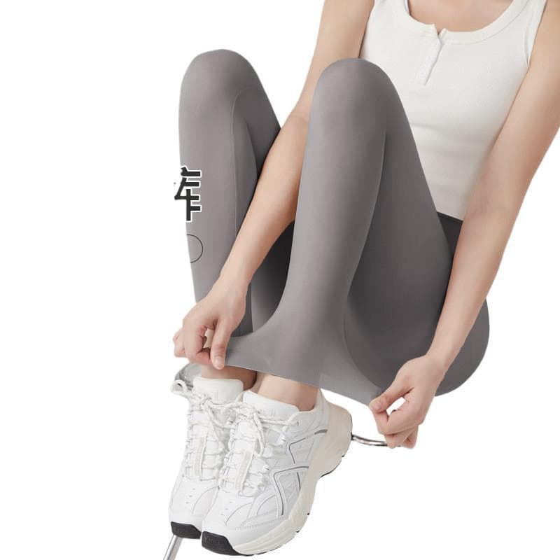 Women's Summer Sun Protection Ice Silk Milk Pants, Plus Size Yoga Sports Tight Seamless Shark Pants Fashion