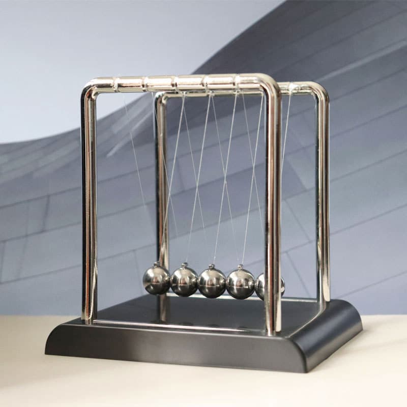 Small Square Newton's Cradle Bumper Ball Momentum Conservation Creative Physics New Desktop Ornament