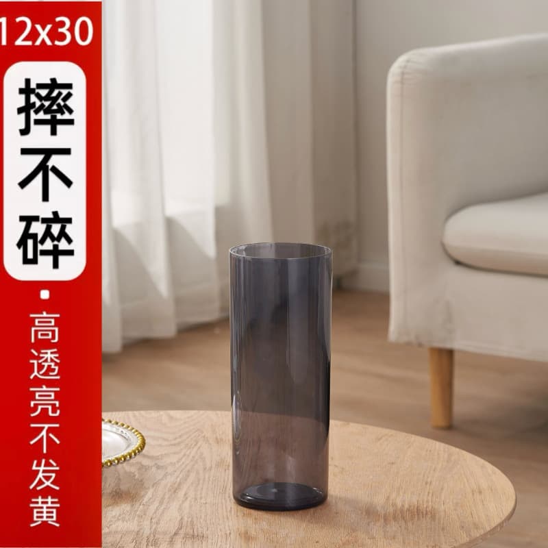 High Borosilicate Straight Glass Vase for Pothos, Small Fish Tank, Flower Arrangement, Hydroponic Landscape Planter, Glass Decoration